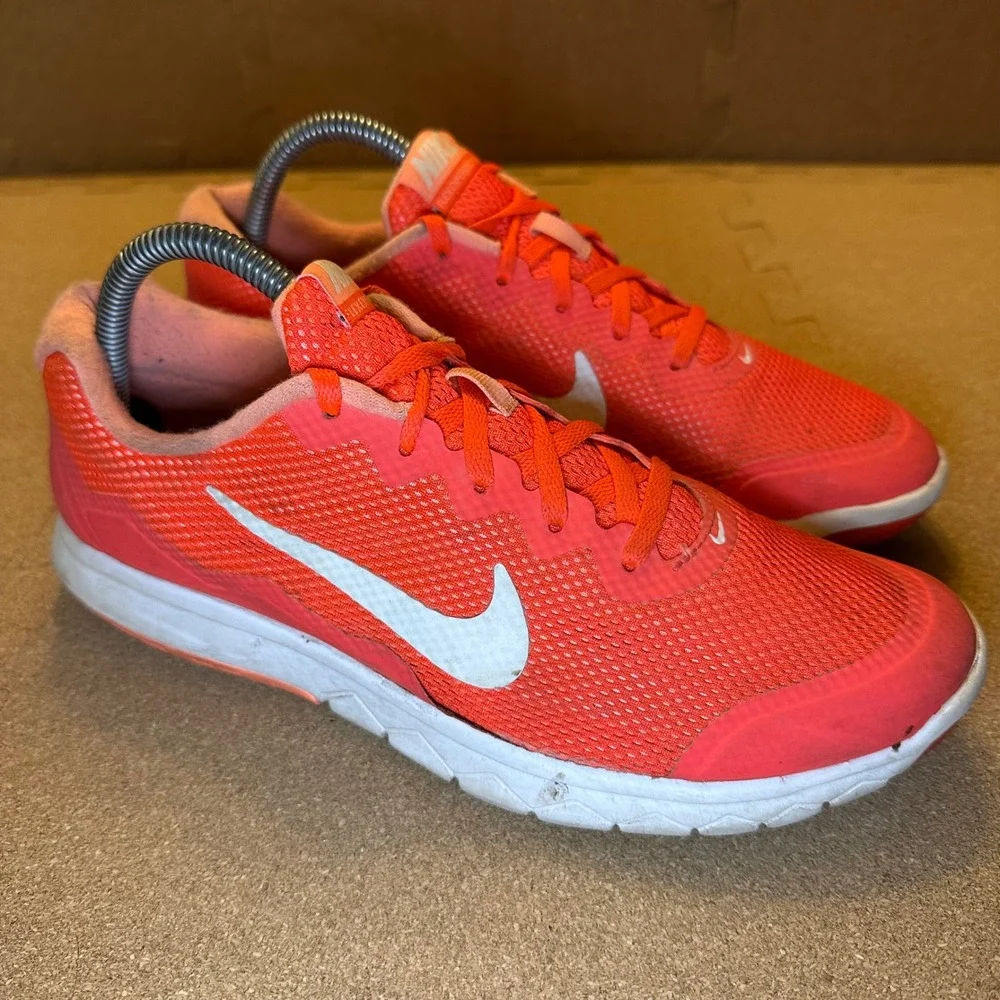 Nike Flex Experience RN 4 Women 9.5 Orange Crimson Running Shoes 749178-602 Mesh